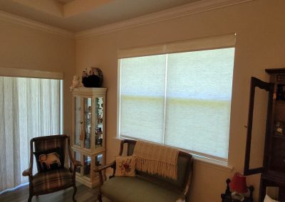 Roman shades window