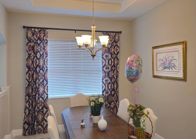 Draperies for wood window